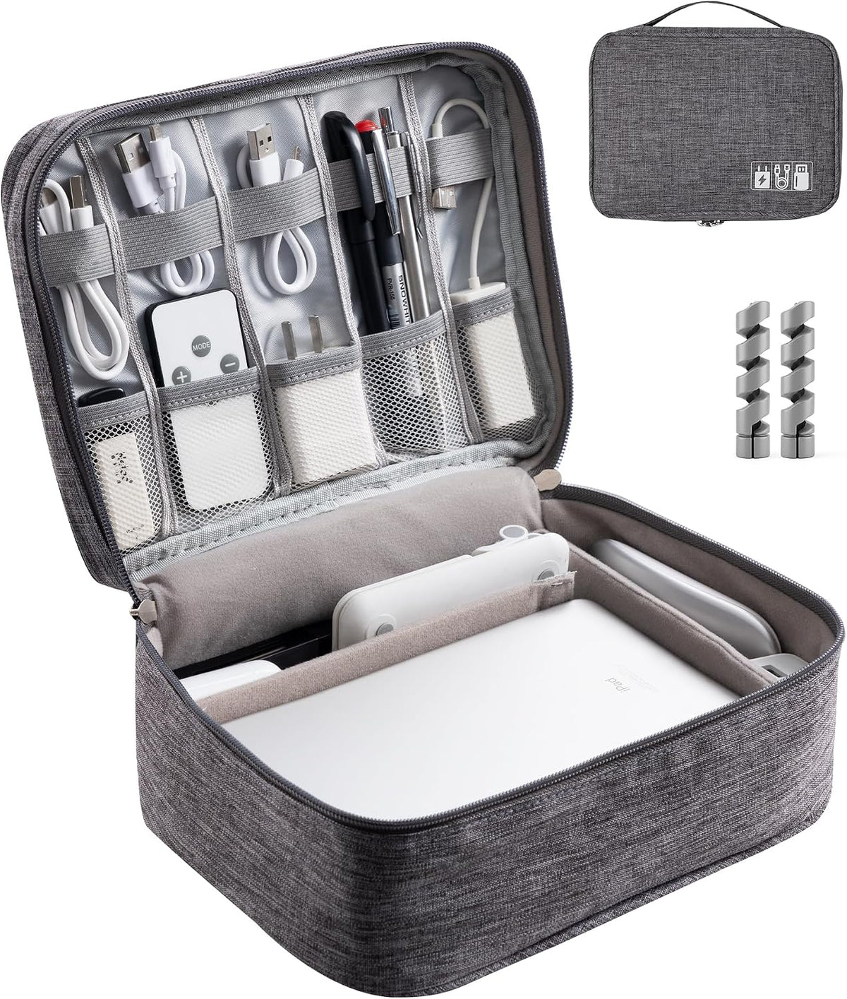 Electronics Travel Organizer, Two-Layer Tech Case