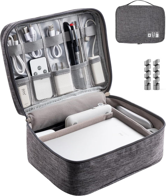 Electronics Travel Organizer, Two-Layer Tech Case