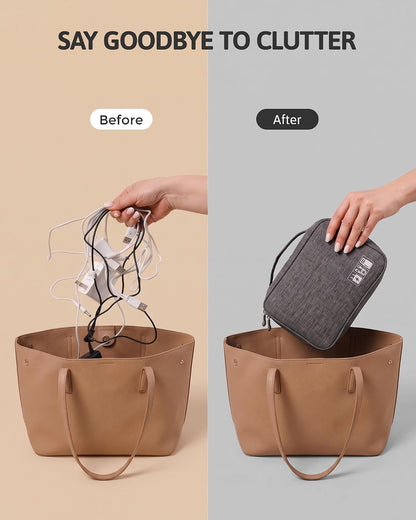 Electronics Travel Organizer, Two-Layer Tech Case
